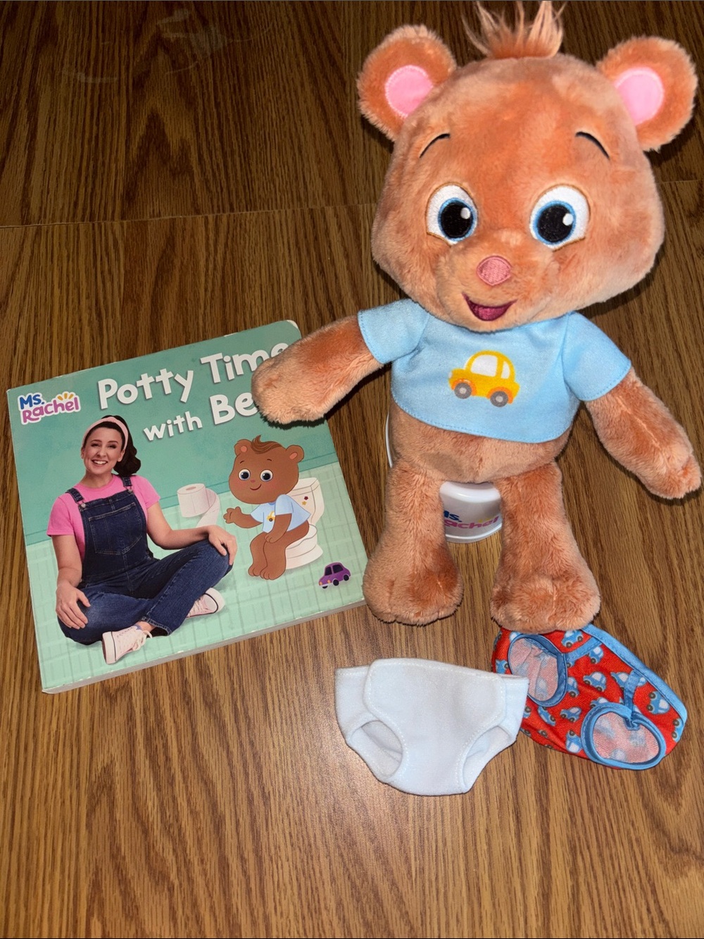 Potty Time with Bean Bear Ms. Rachel plush toy , toy potty and book